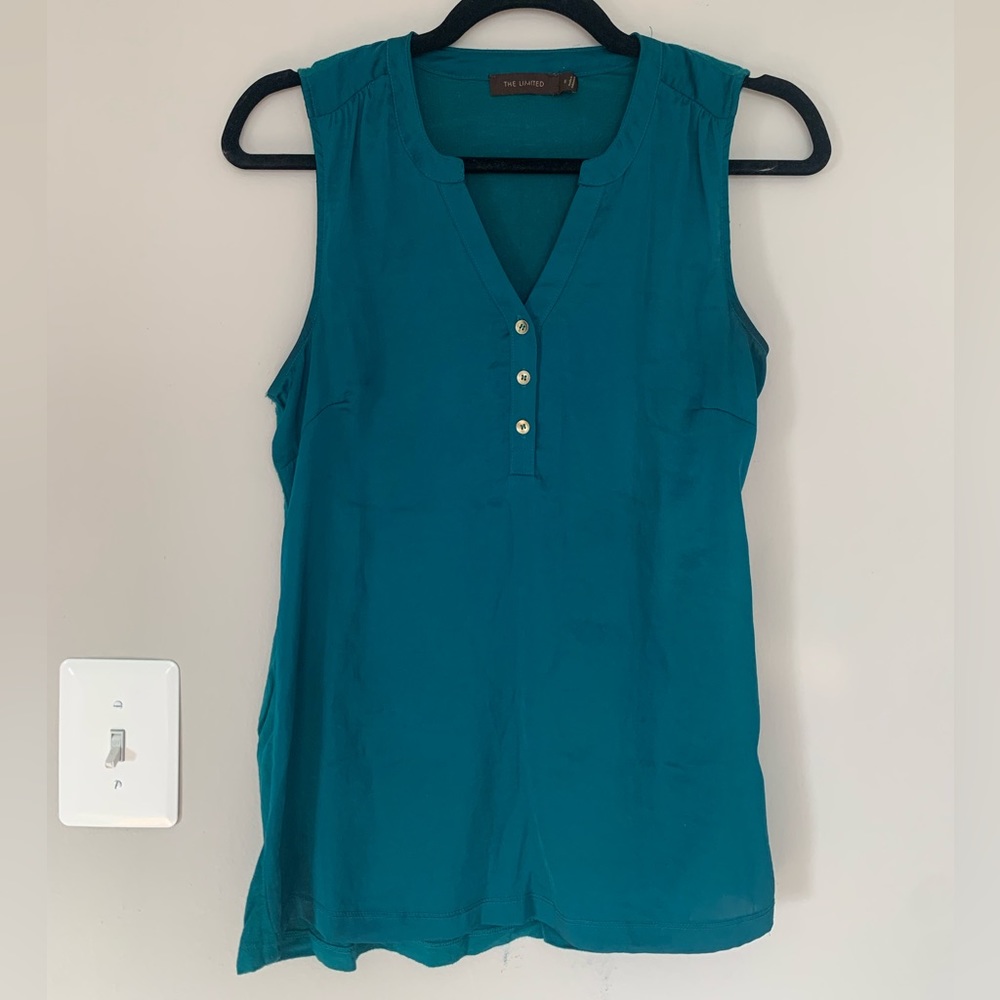 The Limited GREEN Sleeveless Blouse